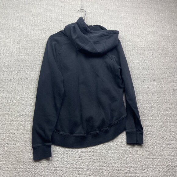 Under Armour Hoodie Mens S Black Funnel Neck Sweatshirt Graphic Logo Spell out - Picture 10 of 13